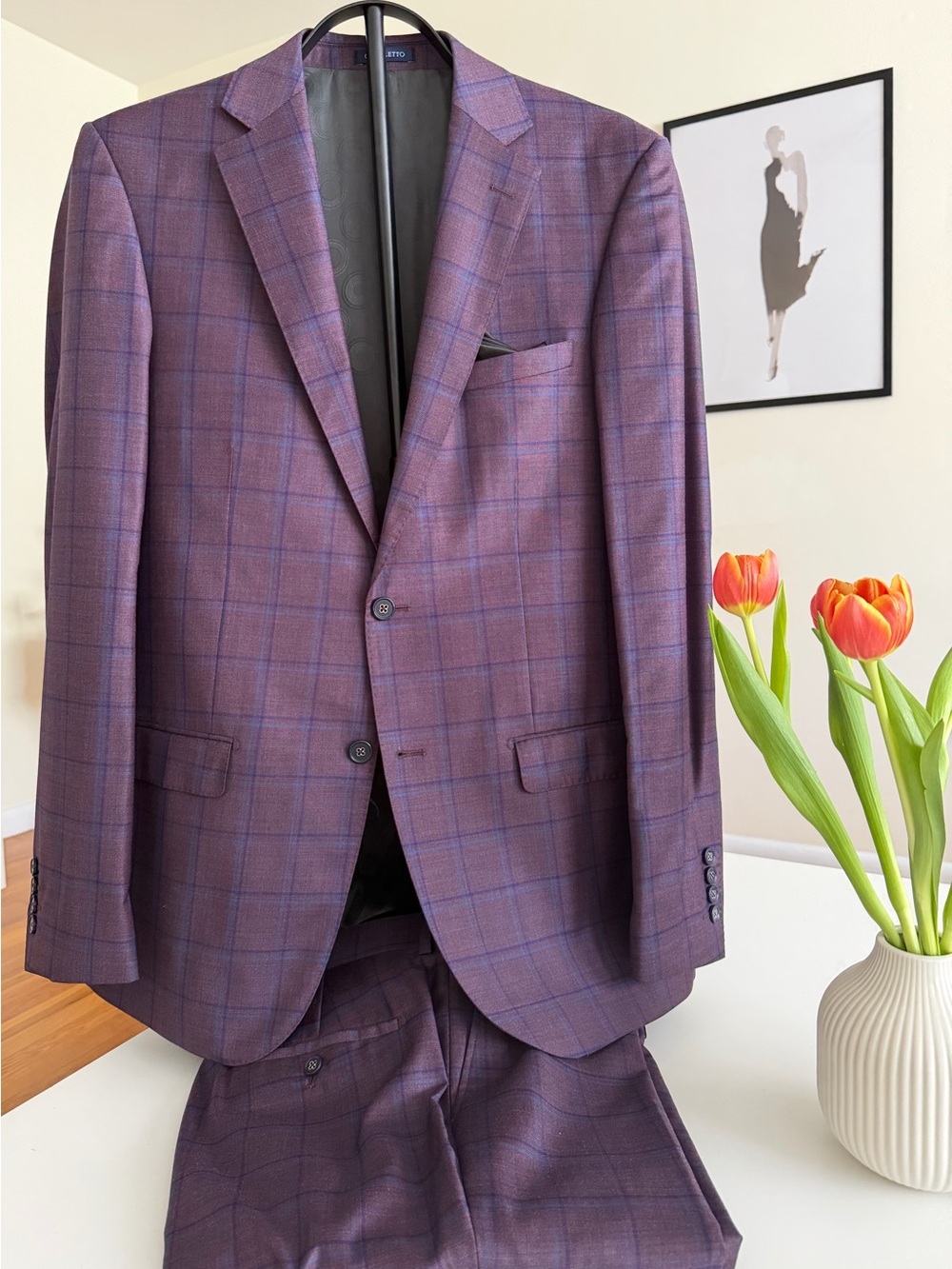 Reda Purple Plaid Two-Piece Suit